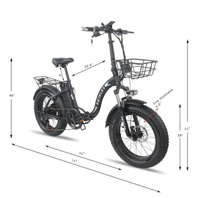 EU Stock 250W moteur à batterie au lithium 15AH E-bike pliable avec et pneu de graisse 20x4.0 pouces