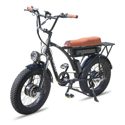 Vélo électrique à pneus gras de 20 pouces avec capacité de batterie de 23AH et engrenage à 7 vitesses en stock dans l'UE