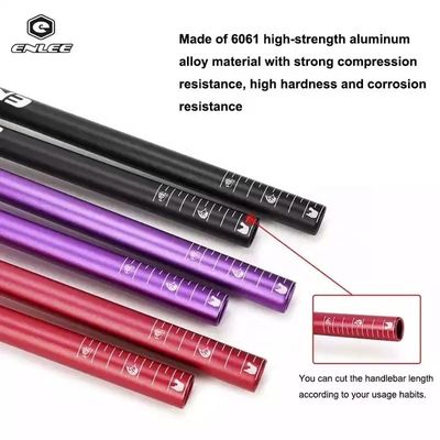 330g/353g manette de vélo en alliage d'aluminium 31.8*720/780mm pour les amateurs de vélo de montagne