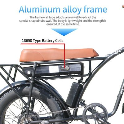 Vélo électrique à pneus gras de 20 pouces avec capacité de batterie de 23AH et engrenage à 7 vitesses en stock dans l'UE