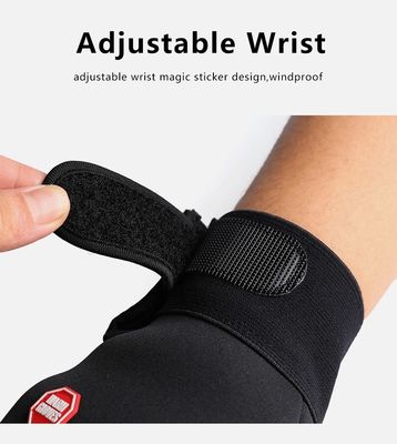 Gants de vélo noirs pour hommes et femmes à écran tactile à doigt complet Gants de sport en plein air