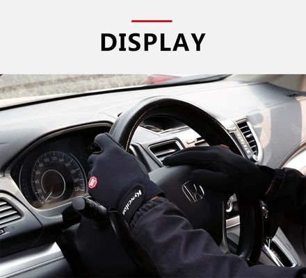 Gants de vélo noirs pour hommes et femmes à écran tactile à doigt complet Gants de sport en plein air