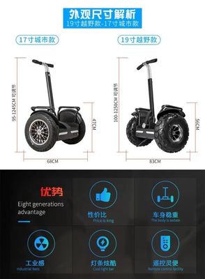 Améliorez votre patrouille avec un chariot électrique à deux roues auto-équilibrage à pneus gras Angelol 20 pouces