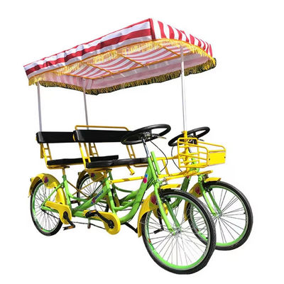 Cadre en acier 26' Tandem 4 roues pour adultes Vélo touristique pour la plage