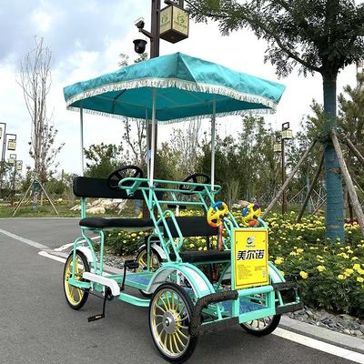 Cadre en acier 26' Tandem 4 roues pour adultes Vélo touristique pour la plage