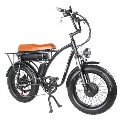 Vélo électrique à double moteur de 2000 W avec position du moteur du moyeu arrière et 3 heures de charge