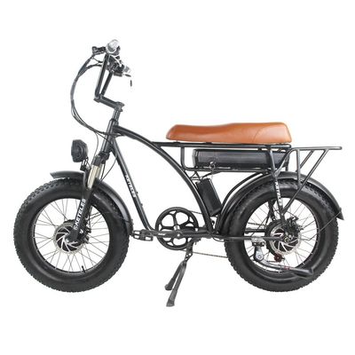 Vélo électrique à double moteur de 2000 W avec position du moteur du moyeu arrière et 3 heures de charge