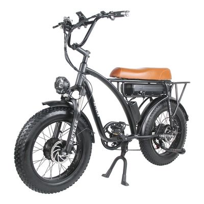 Vélo électrique à double moteur de 2000 W avec position du moteur du moyeu arrière et 3 heures de charge