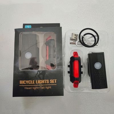 3 modes Lampes de vélo LED réglées pour 1,5-4 heures Endurance et batterie rechargeable USB