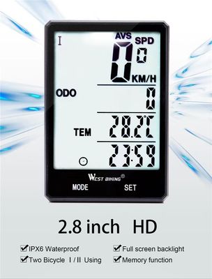 2.8 pouces ABS vélo ordinateur pour l' exercice léger capteur de vitesse sans fil par Inbike