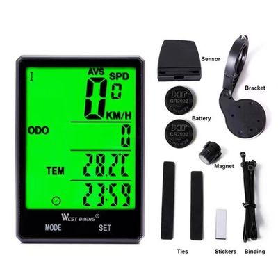 2.8 pouces ABS vélo ordinateur pour l' exercice léger capteur de vitesse sans fil par Inbike