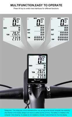 2.8 pouces ABS vélo ordinateur pour l' exercice léger capteur de vitesse sans fil par Inbike