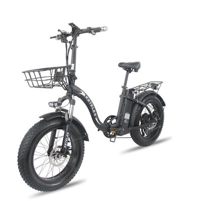 EU Warehouse 1000W 20x4.0 Fat Tire Folding Electric Bike avec une batterie au lithium de 48V 18Ah