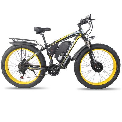 Disque de freinage de 26 pouces de taille de roue moteur double 2000W 23AH batterie au lithium à deux roues motrices vélo électrique
