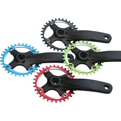 Crankset de vélo 104BCD 152mm Manche non intégrale/disque 32/34/36/38t en noir/bleu/vert/rouge