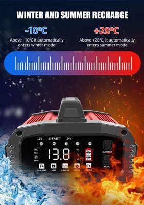 - Design chic Foxsur 12V 24V 25A Chargeur de batterie intelligent pour voiture