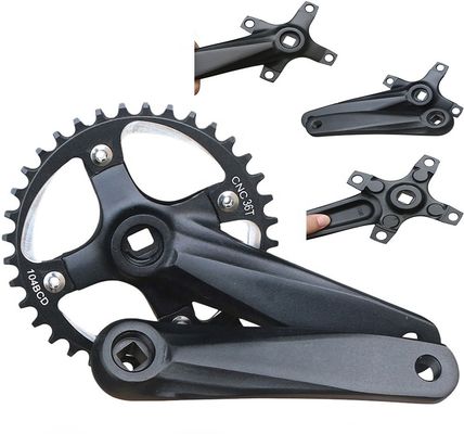 Crankset de vélo 104BCD 152mm Manche non intégrale/disque 32/34/36/38t en noir/bleu/vert/rouge