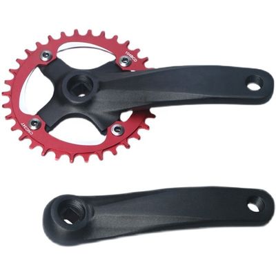 Crankset de vélo 104BCD 152mm Manche non intégrale/disque 32/34/36/38t en noir/bleu/vert/rouge