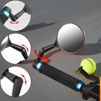 50g Réflecteur de sécurité à rotation de 360 degrés Miroir convexe pour vélos de montagne et de route Miroir en plastique durable