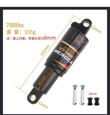 Absorbeur de choc arrière MEROCA MTB 125/150/165/190mm 750/850/1000LBS Printemps d'huile pour vélos de montagne