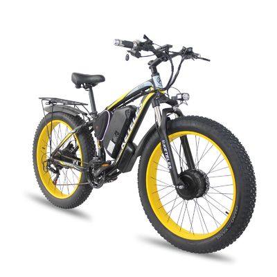 Vélo électrique à batterie haute puissance 17,5AH avec moteur à moyeu avant et cadre en alliage d'aluminium