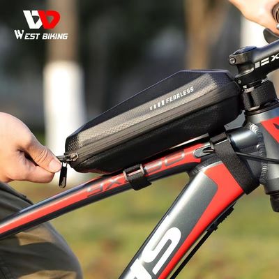 WEST BIKING 1-1.5L Sac à vélo étanche EVA coque dure et 145g pour le cadre de vélo de route