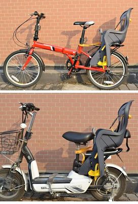 Matériau de coque en plastique Grand espace siège de vélo de sécurité pour enfants facile à installer pour les enfants