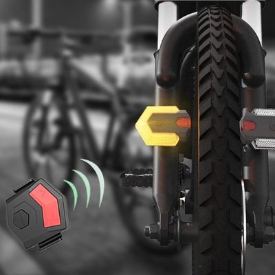 Commande à distance sans fil Indicateur de direction LED Lampe d'avertissement cycliste pour navetteurs