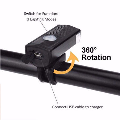Lumière avant Lumière arrière USB LED Bicicle rechargeable Bicicle Light Set pour le vélo de montagne