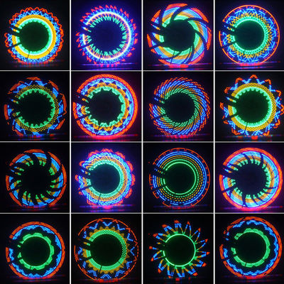 32 lampes à LED flash pour lampes de vélo extérieures à roue de 24 pouces