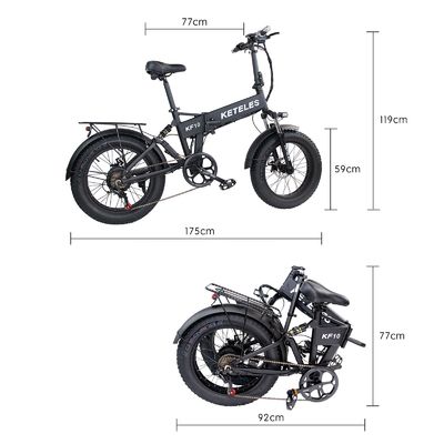 Vélo électrique tout-terrain 1000W 13AH avec pneu gras 20x4.0 pouces et temps de charge rapide