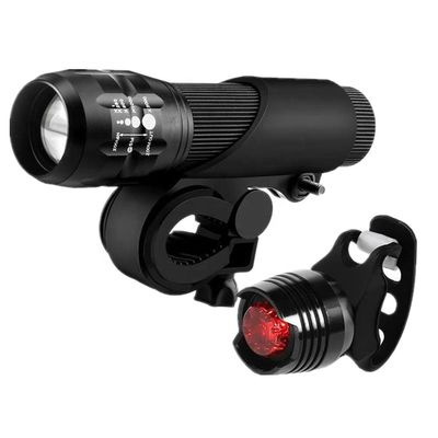3 en 1 USB Rechargeable LED imperméable à l' eau Super brillant Zoom phare Lumière arrière 50g Poids