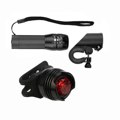 3 en 1 USB Rechargeable LED imperméable à l' eau Super brillant Zoom phare Lumière arrière 50g Poids