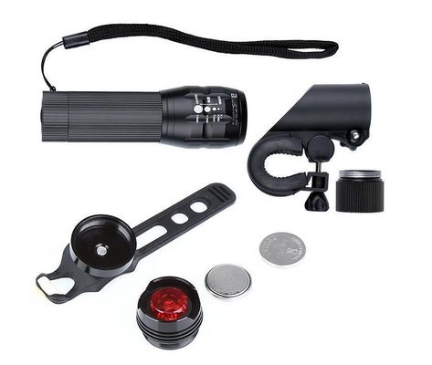 3 en 1 USB Rechargeable LED imperméable à l' eau Super brillant Zoom phare Lumière arrière 50g Poids