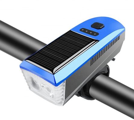 Lumière de vélo à charge solaire et USB bleue 2000mAh Feuille avant pour le vélo sur route MTB
