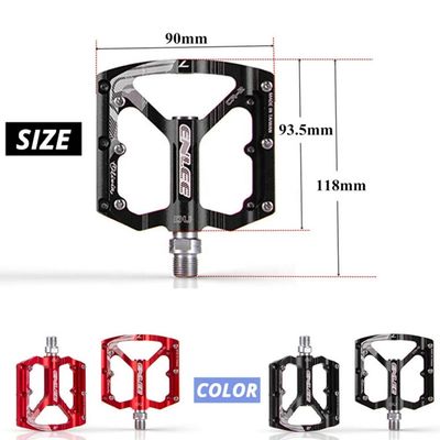 2021 ENLEE Alliage d'aluminium rouge/noir Pédales ultra-légères pour vélo de montagne