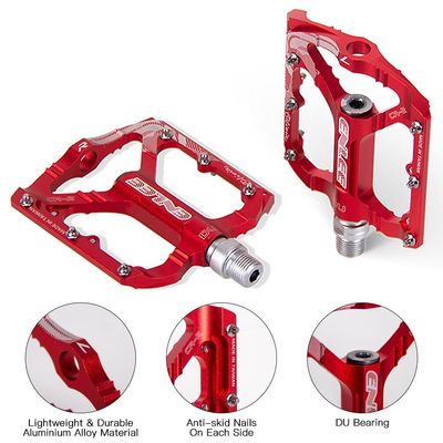 2021 ENLEE Alliage d'aluminium rouge/noir Pédales ultra-légères pour vélo de montagne