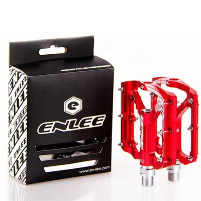 2021 ENLEE Alliage d'aluminium rouge/noir Pédales ultra-légères pour vélo de montagne