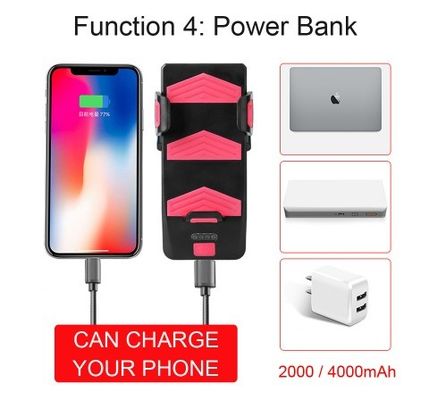 USB Rechargeable LED vélo phare vélo corne porte-téléphone Powerbank pour la nuit