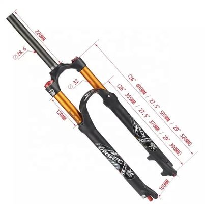 Bicicles MTB à base de carbone fourchettes de choc d'air pour les vélos BMX de 26/27.5/29 pouces en 2024
