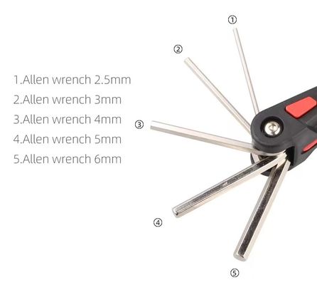 Outils de réparation de vélo 18 en 1 ensemble de tournevis hexagonal clef à vis hexagonale outil de décapage de la chaîne Hex Spoke Essential Bike 280g