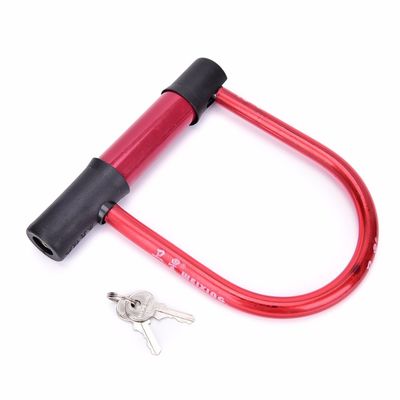 Chaîne de verrouillage U pour vélo à moto à haute sécurité noire rouge JWA Ulock