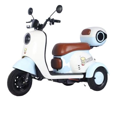 Moteur de 600W Pouvoir scooter à trois roues pour adultes Points moteur hub arrière batterie intégrée
