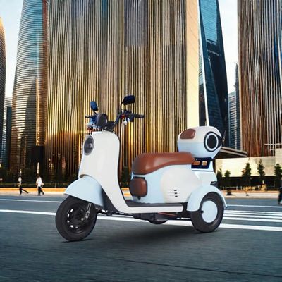 Moteur de 600W Pouvoir scooter à trois roues pour adultes Points moteur hub arrière batterie intégrée