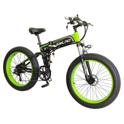Vélo électrique pneu pliant 13AH SMLRO S11 26x4.0 pouces 48V 1000W moteur 7 vitesses