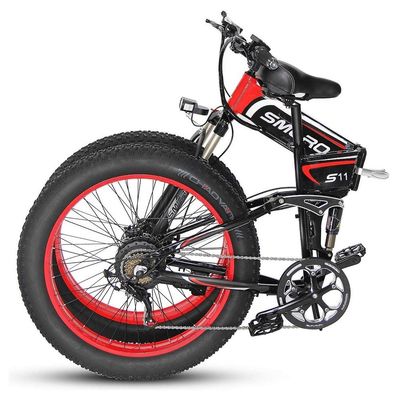 Vélo électrique pneu pliant 13AH SMLRO S11 26x4.0 pouces 48V 1000W moteur 7 vitesses