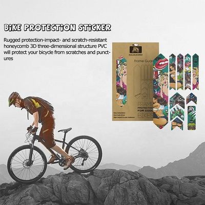 Autocollants de vélo en PVC pour la protection anti-dérapant du cadre du VTT et la conception personnalisée du vélo de route