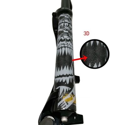 Autocollant de protection contre la fourchette de vélo imperméable à l'eau 3D pour le protecteur de cadre de vélo décoratif