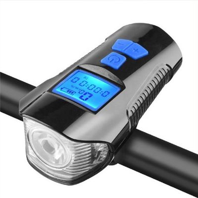 Chargeur USB noir Vélo Lumière avant lampe de poche manette tête de vélo Lumière compteur de vitesse écran LCD
