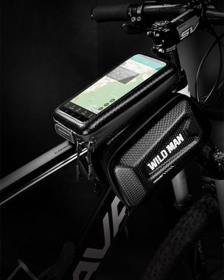 Cadre de tube avant sac à manette de vélo à vélo avec monture téléphonique étanche de 1L